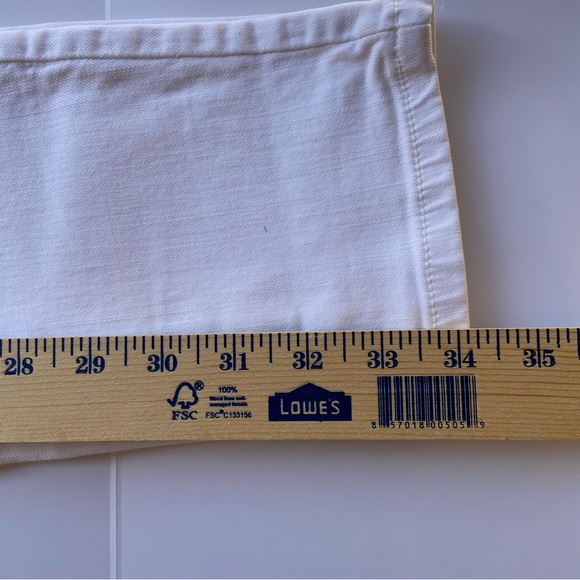 ROEBUCK & CO. 1893 White Denim Jegging Crop Jeans Stretch 5 Pocket Size 12 - Picture 10 of 13
